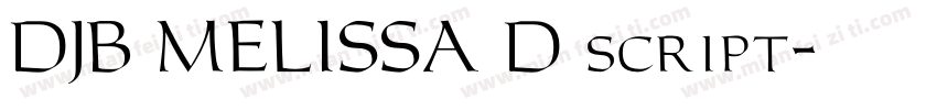 DJB MELISSA D script字体转换